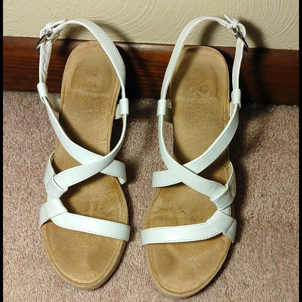 White Wedge Sandals